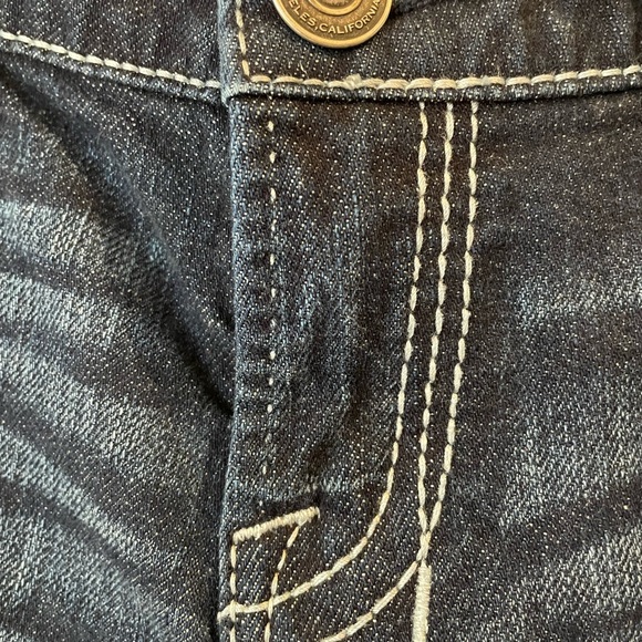 MEK Oaxaca Denim Jeans – Dark Wash | Slim Bootcut | Distressed - Picture 9 of 12